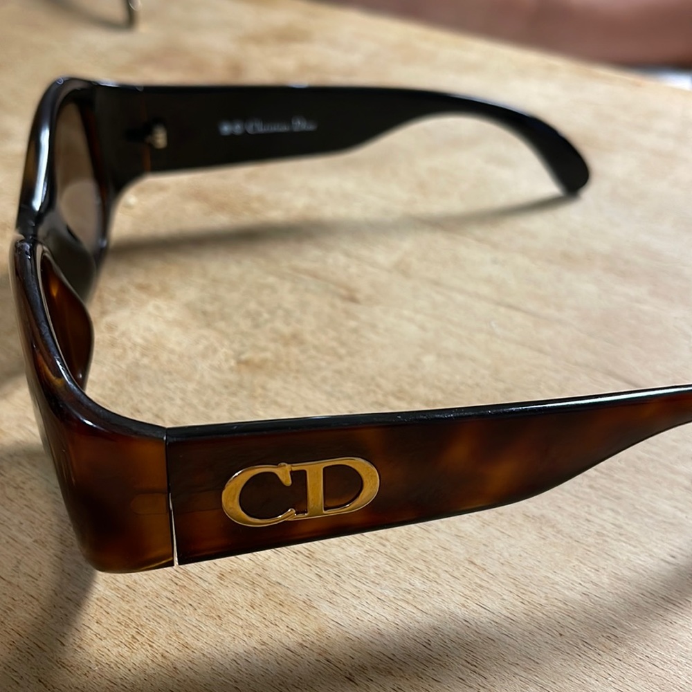 Vintage used Christian Dior Acetate Tortoise Gold Sunglasses Mod Naomi 14L - Picture 1 of 4